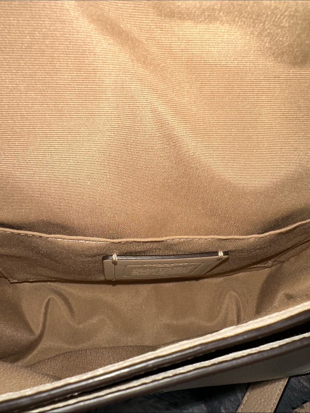 Coach Pebbled Leather Crossbody in Cream with Gold Hardware - Picture 6 of 7